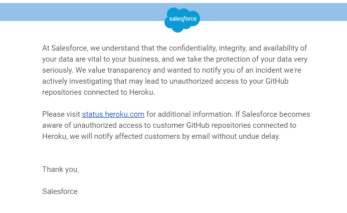 Salesforce Heroku Email
